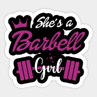 She's a BARBELL Girl Sticker